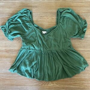 Green O’Neill Babydoll Blouse